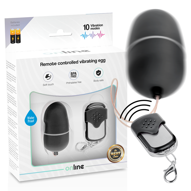 Online - Ovo Vibrante Com Controle Remoto M Preto
