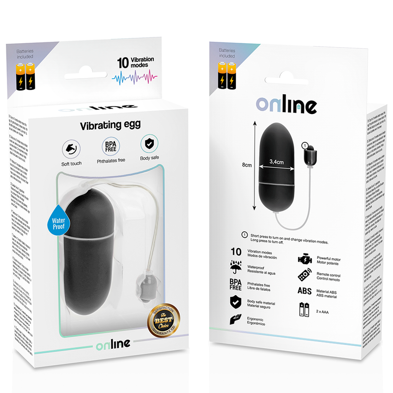 Online - Ovo Vibrante Preto Impermevel