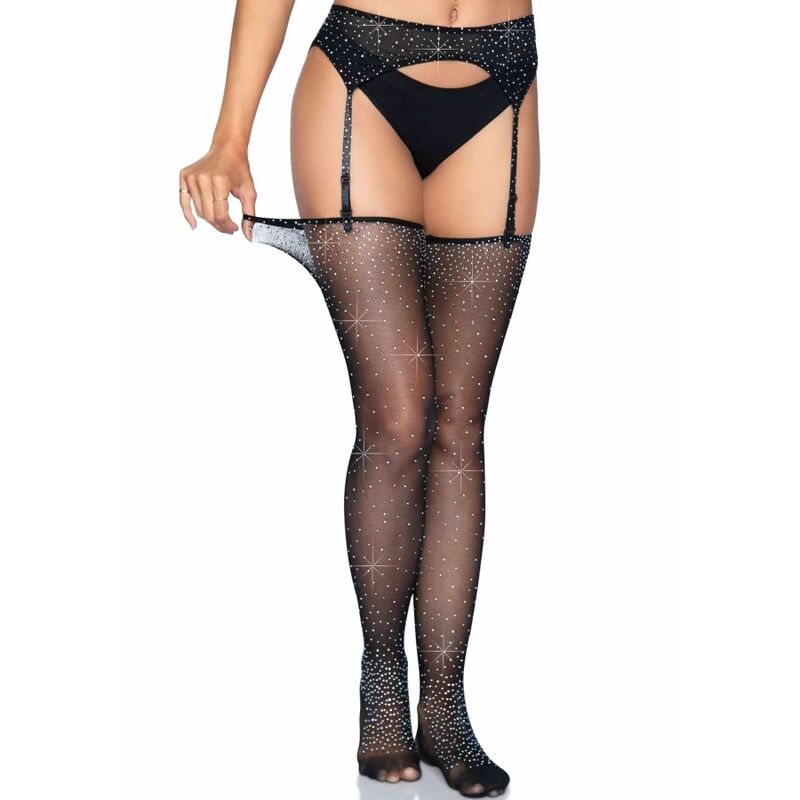 Leg Avenue - Conjunto De Cinta-Liga E Meias Tamanho Único