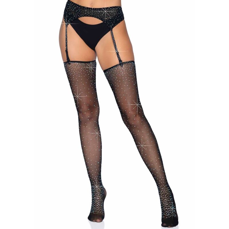 Leg Avenue - Conjunto De Cinta-Liga E Meias Tamanho Único