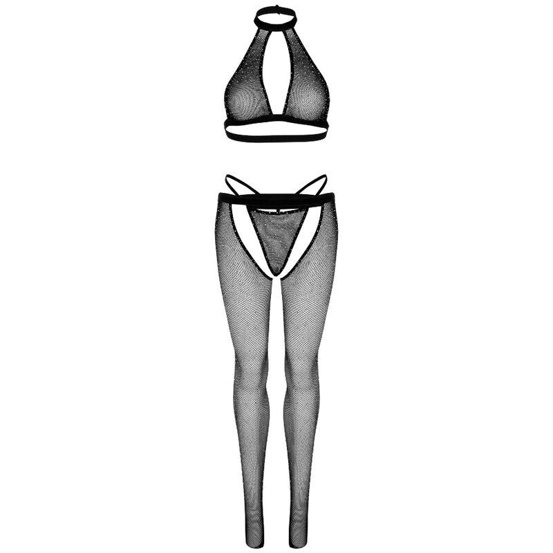 LEG AVENUE - TOP DE RED, TANGA Y CALAS