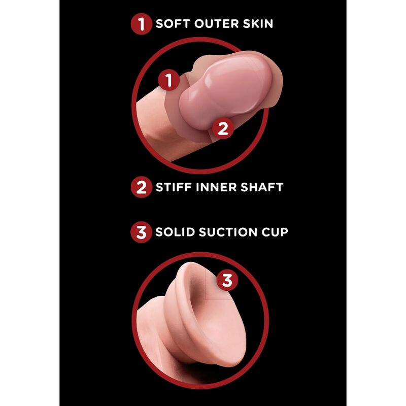 KING COCK - PLUS BOLAS DE BALÁN DE DILDO 3D 12.7 CM