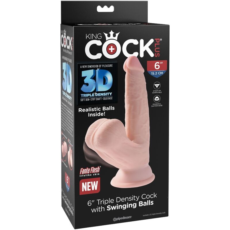 KING COCK - PLUS BOLAS DE BALÁN DE DILDO 3D 12.7 CM
