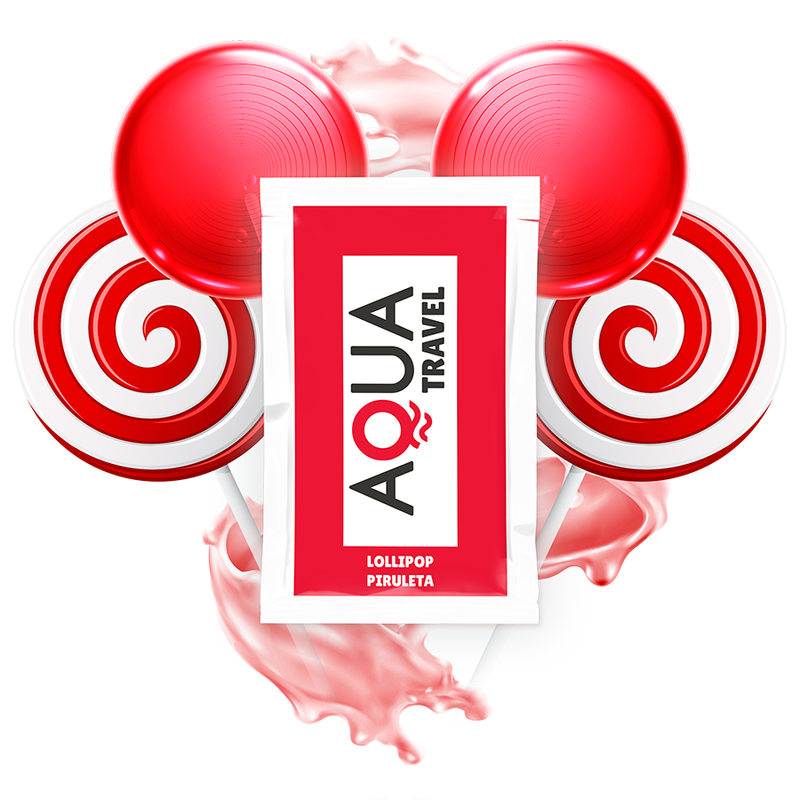 AQUA TRAVEL - LUBRIFICANTE A BASE DE ÁGUA SABOR PIRULITO 6 ML