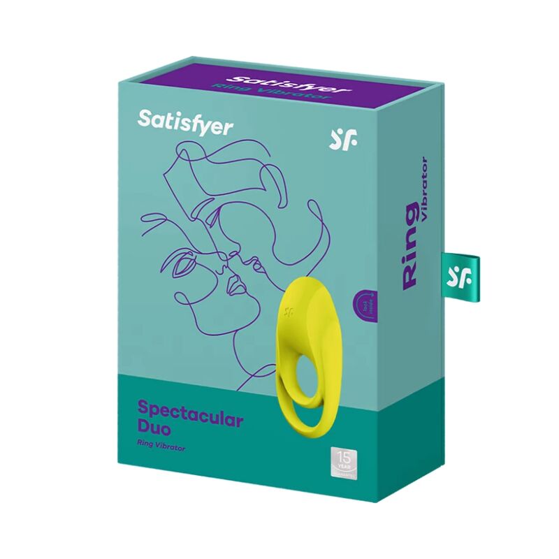 SATISFYER - ESPECTACULAR ANILLO DUO VIBRADOR AMARELO