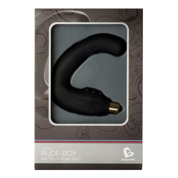 ROCKS-OFF - RUDE-BOY MASSAGEADOR DO PONTO P MASCULINO 7V PRETO - Sex Shop Sexy