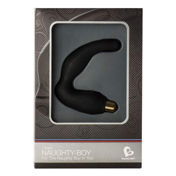 ROCKS-OFF - NAUGHTY-BOY MASSAGEADOR DO PONTO P MASCULINO 7V PRETO - Sex Shop Sexy