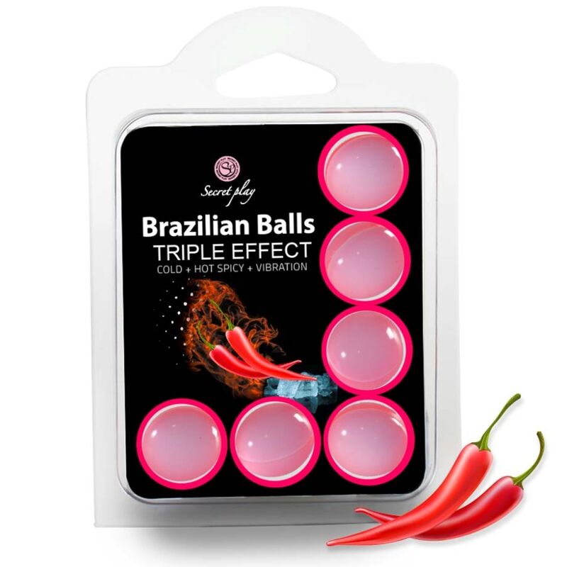 Secretplay - Conjunto 6 Bolas Brasileiras Efeito Triplo