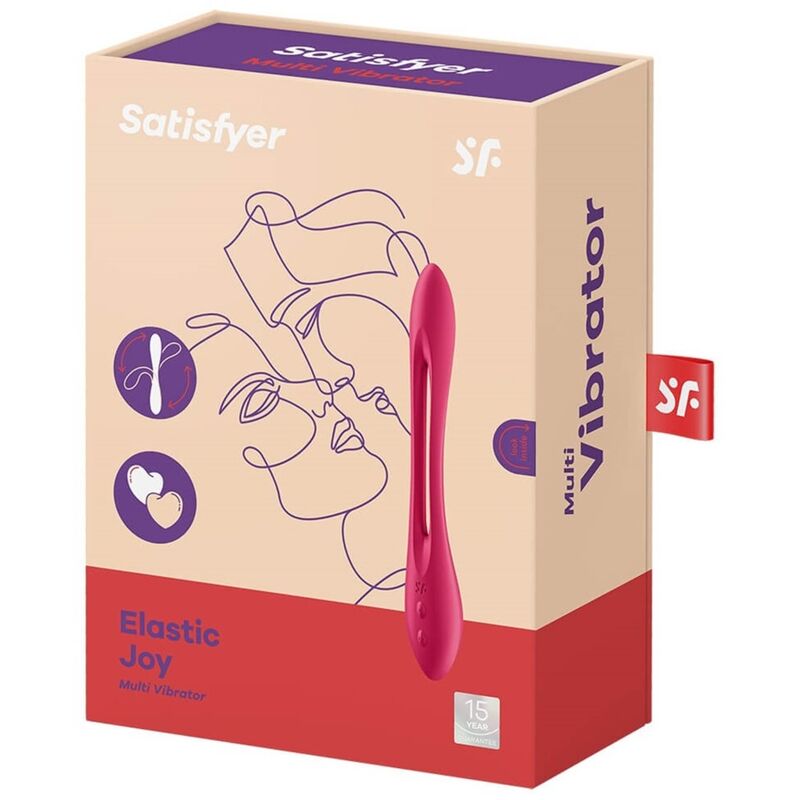 SATISFYER - MULTI VIBRADOR ELÁSTICO JOY VERMELHO