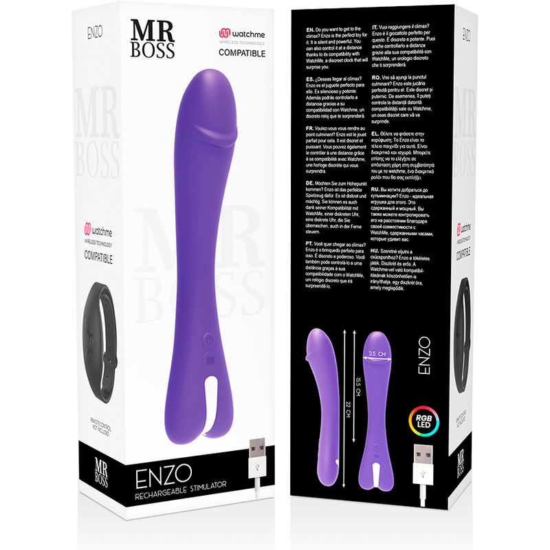 Mr Boss - Enzo Vibrador Watchme Tecnologia Sem Fio Compatível