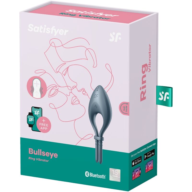 Satisfyer - Aplicativo Vibrador De Anel Bullseye Cinza