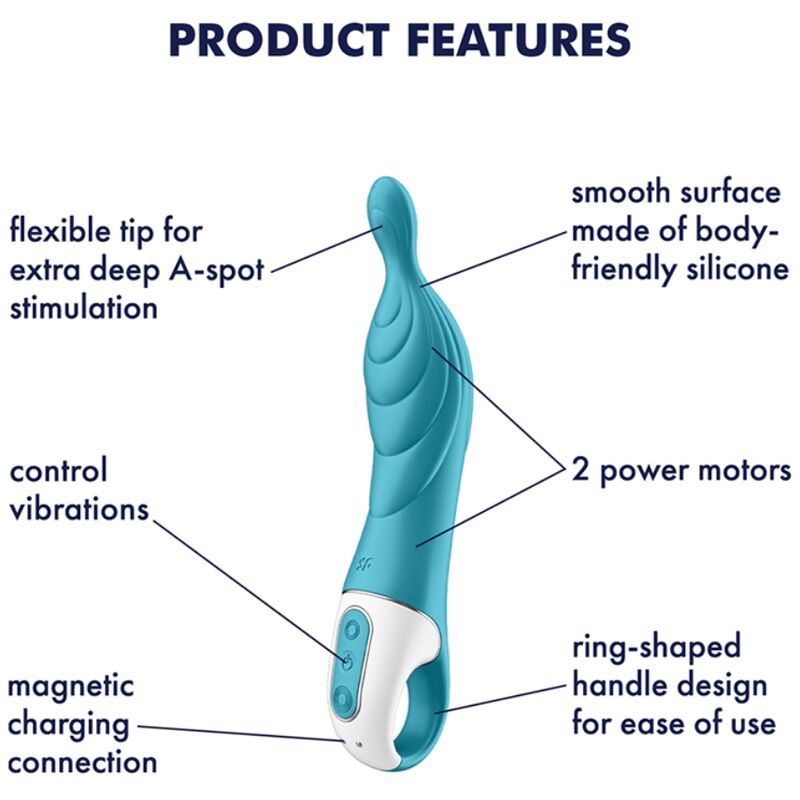 SATISFYER - AMAZING 2 VIBRADOR PONTO A TURQUESA
