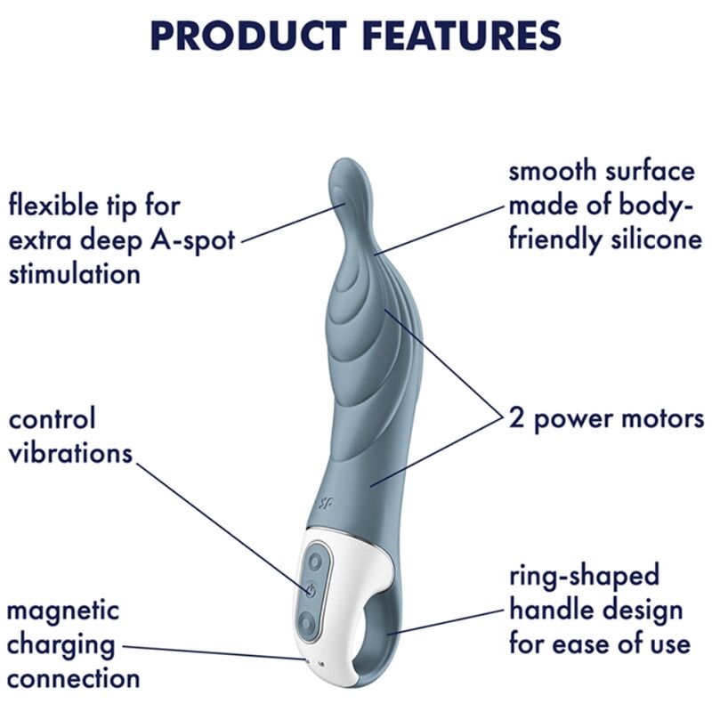 SATISFYER - AMAZING 2 VIBRADOR PONTO A CINZENTO