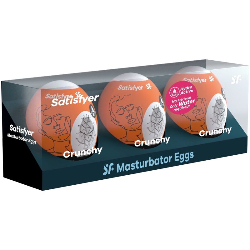 SATISFYER - 3 OVOS MASTURBADORES CRUNCHY