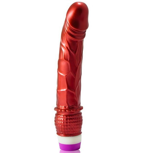 BAILE - VIBRADOR VERMELHO REALISTA 23 CM - Sex Shop Sexy