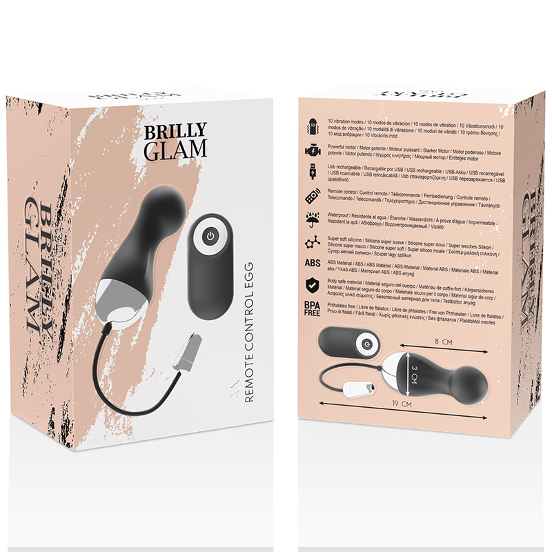 BRILLY GLAM - IAN ESTIMULADOR COM CONTROLO REMOTO - Sex Shop Sexy