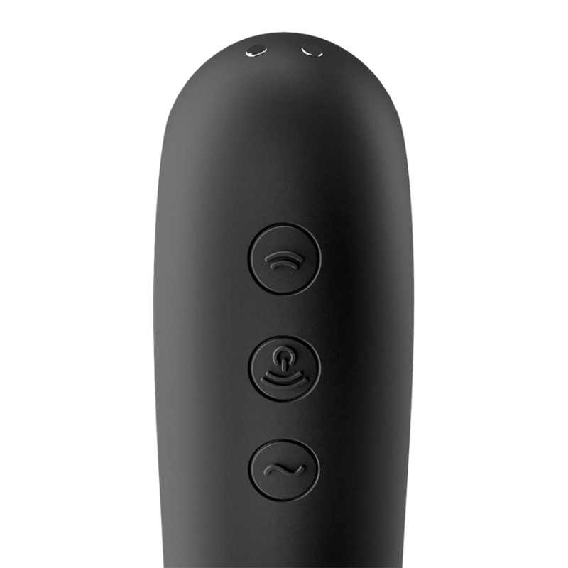 SATISFYER - VIBRADOR DE PULSO DE AR ​​DUAL KISS PRETO