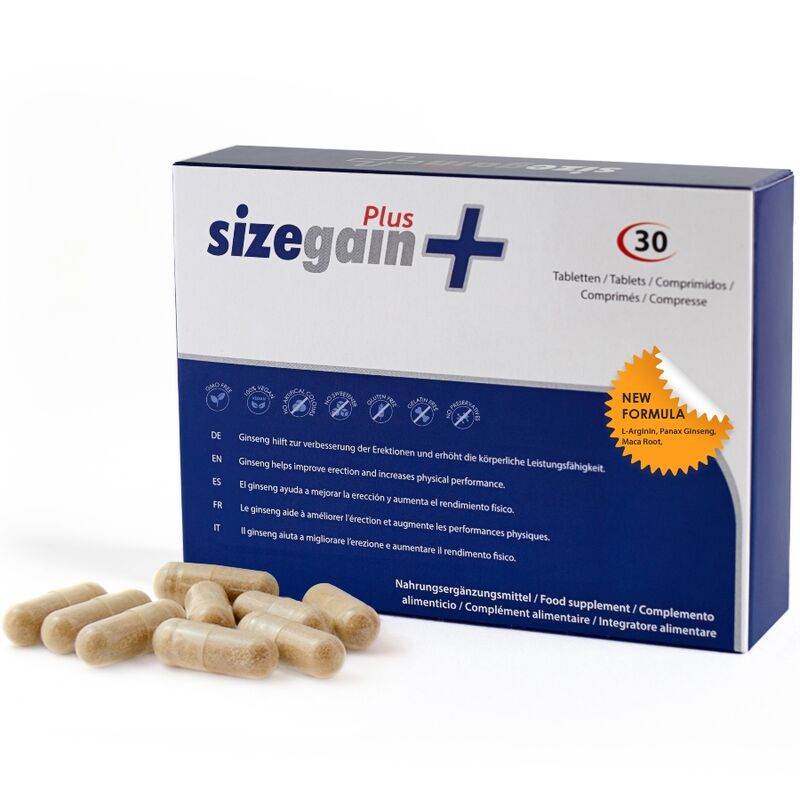 500 COSMETICS - SIZEGAIN PLUS COMPRIMIDOS PARA ALONGAR O PÉNIS - Sex Shop Sexy