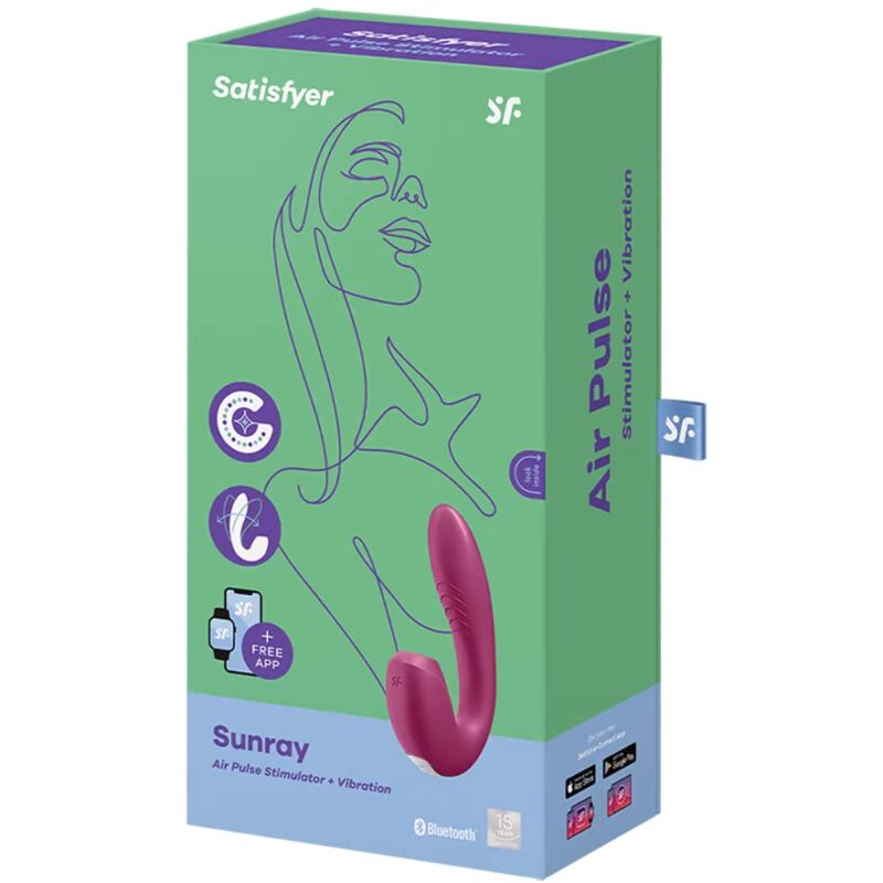 SATISFYER - APLICATIVO ESTIMULADOR Y VIBRADOR SUNRAY VERMELHO