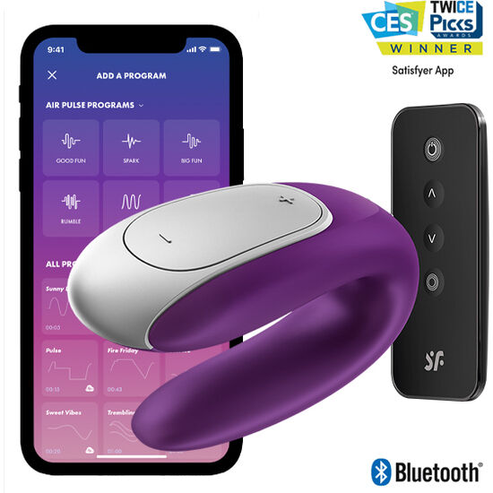 SATISFYER - DOUBLE FUN PARTNER VIBRADOR ROXO