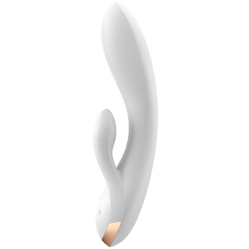 Vibrador Satisfyer Double Flex con aplicación - Blanco
