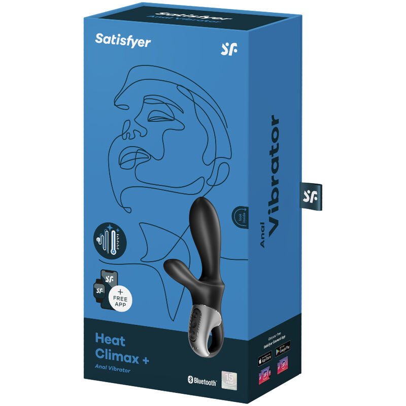 Vibrador anal negro Satisfyer Heat Climax Plus App