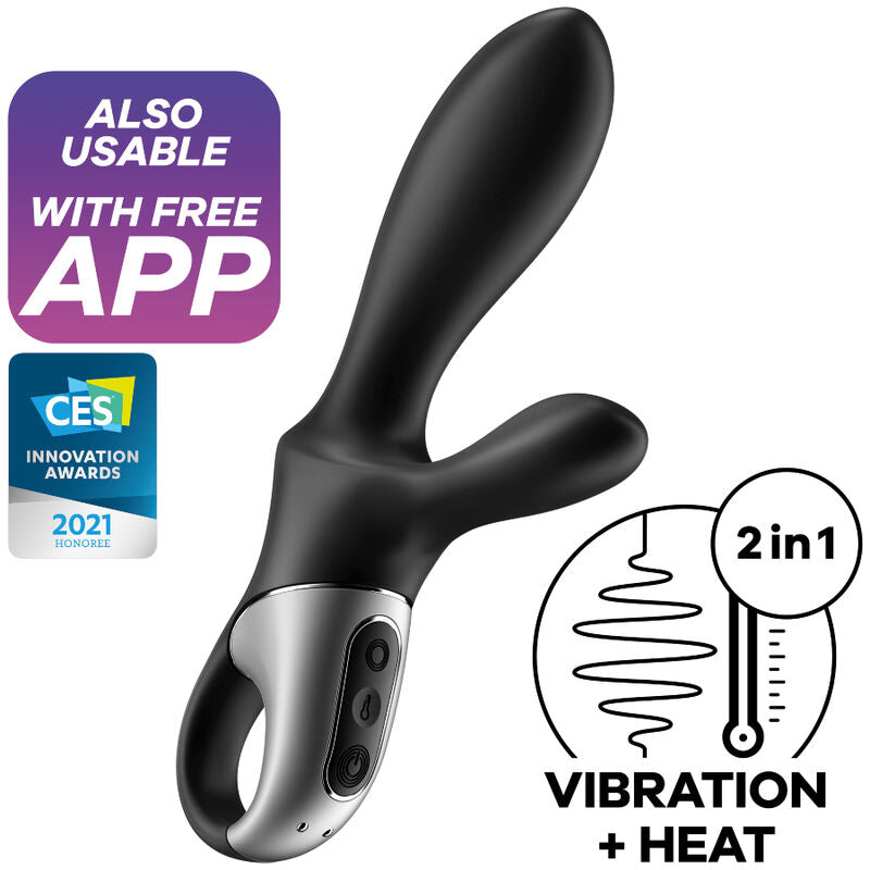 Vibrador anal negro Satisfyer Heat Climax Plus App