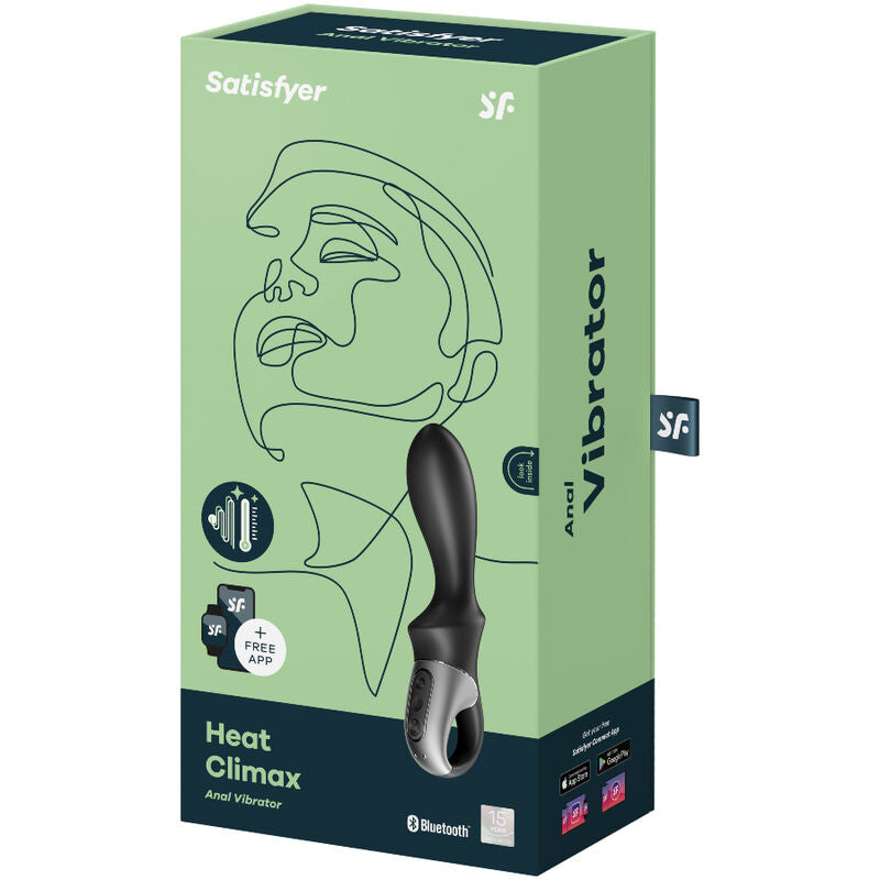 Satisfyer - Aplicativo Vibrador Anal Heat Climax Negro