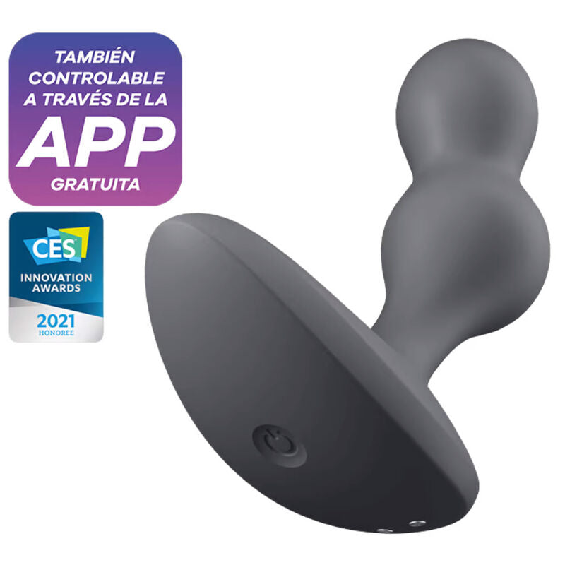 SATISFYER - DEEP DIVER PLUG VIBRADOR APP CINZENTO