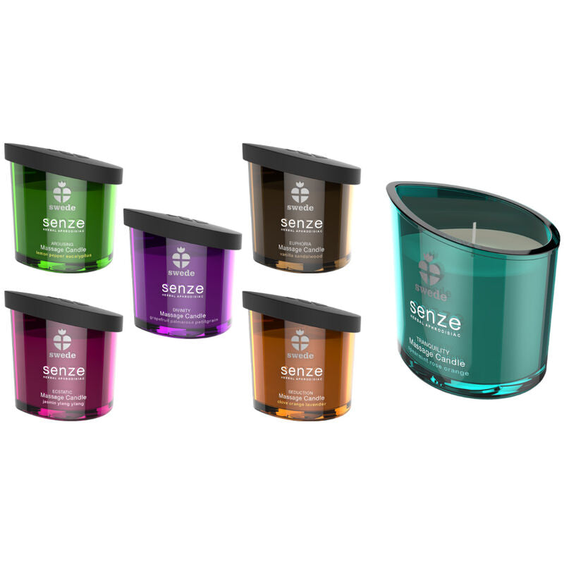 SUECIA - VELA DE MASSAGEM SENZE SEDUCTION - CRAVO, LARANJA, LAVANDA