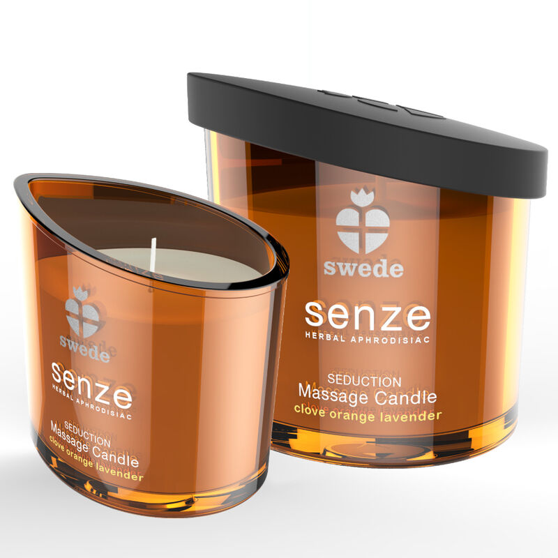 SUECIA - VELA DE MASSAGEM SENZE SEDUCTION - CRAVO, LARANJA, LAVANDA