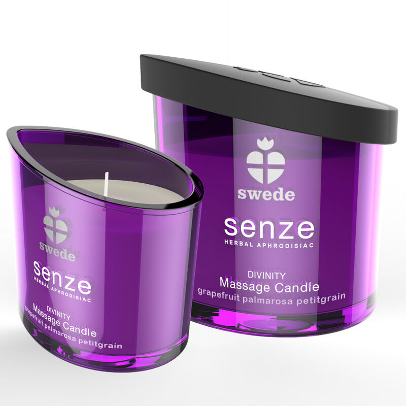 SUECIA - VELA DE MASSAGEM SENZE DIVINITY - TORANJA, PALMAROSA, PETITGRAIN