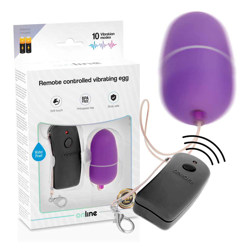ONLINE - OVO VIBRADOR COM CONTROLO REMOTO LILÁS