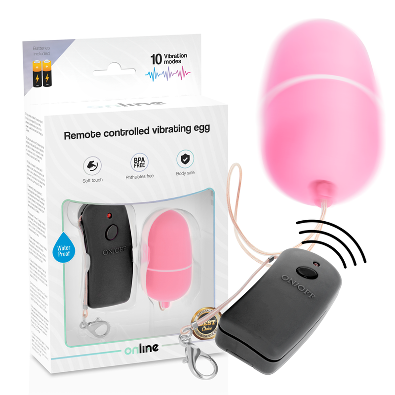 ONLINE - OVO VIBRADOR COM CONTROLO REMOTO ROSA
