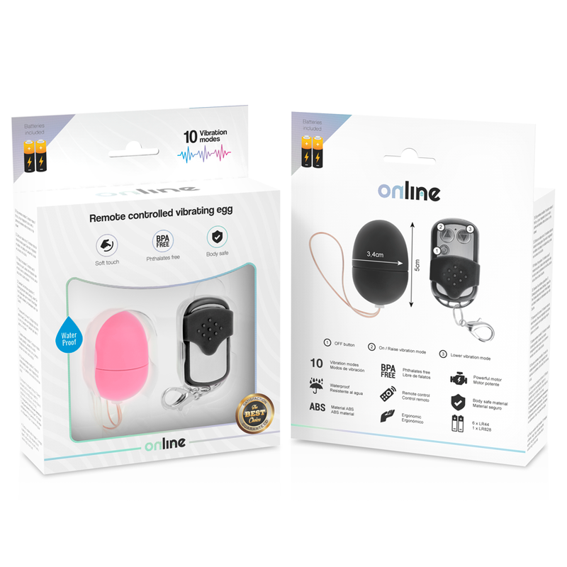 Online - Ovo Vibrante Com Controle Remoto S Rosa