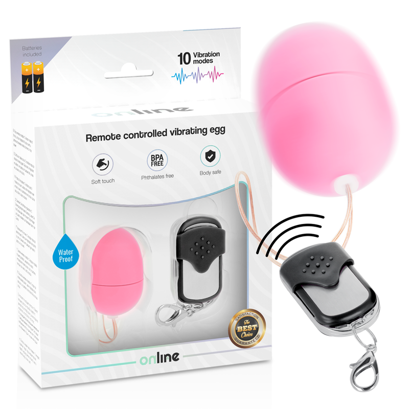 Online - Ovo Vibrante Com Controle Remoto S Rosa