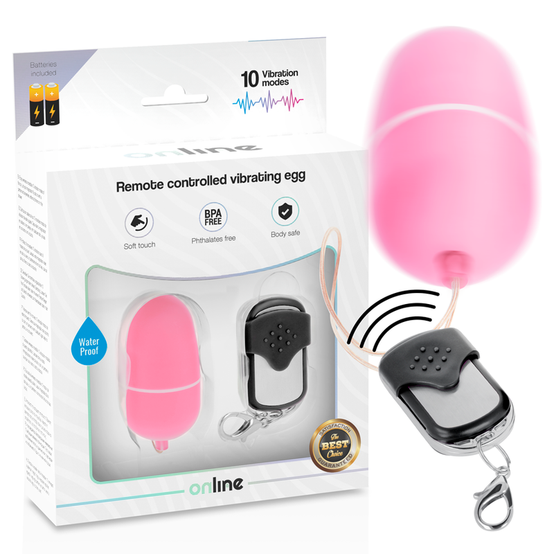 Online - Ovo Vibrante Com Controle Remoto M Rosa