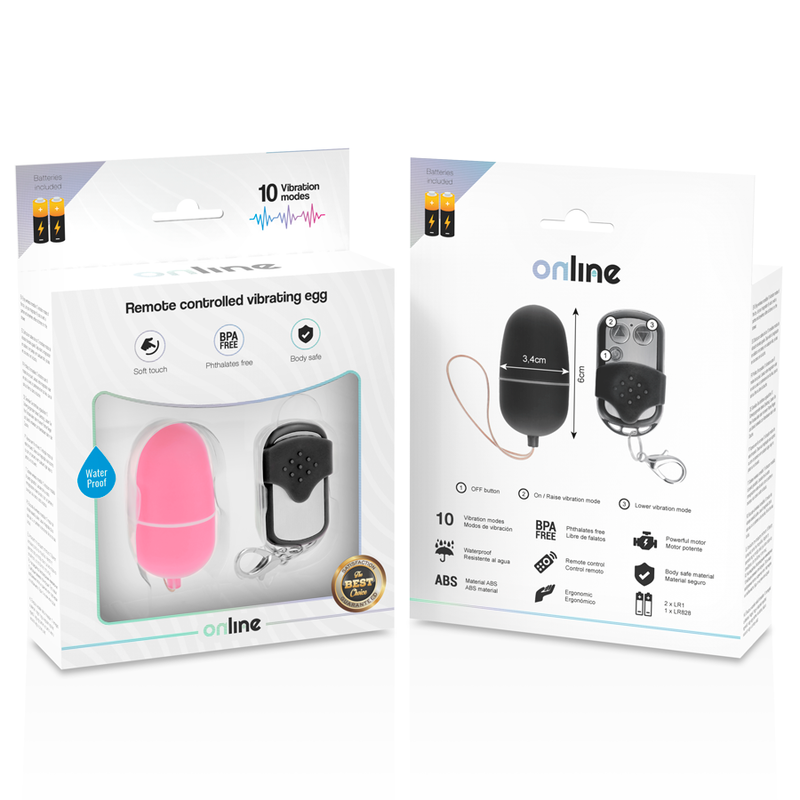Online - Ovo Vibrante Com Controle Remoto M Rosa