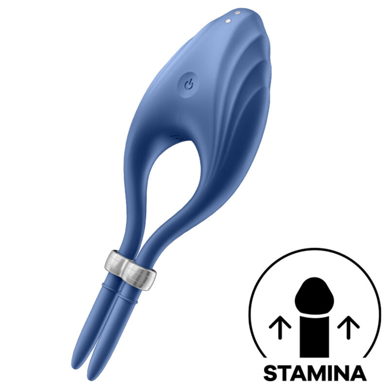SATISFYER - DUELIST ANEL VIBRADOR AZUL