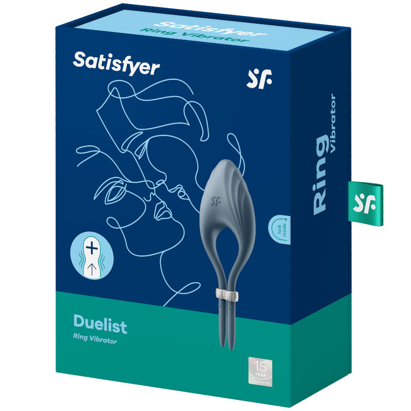SATISFYER - DUELIST ANEL VIBRADOR AZUL