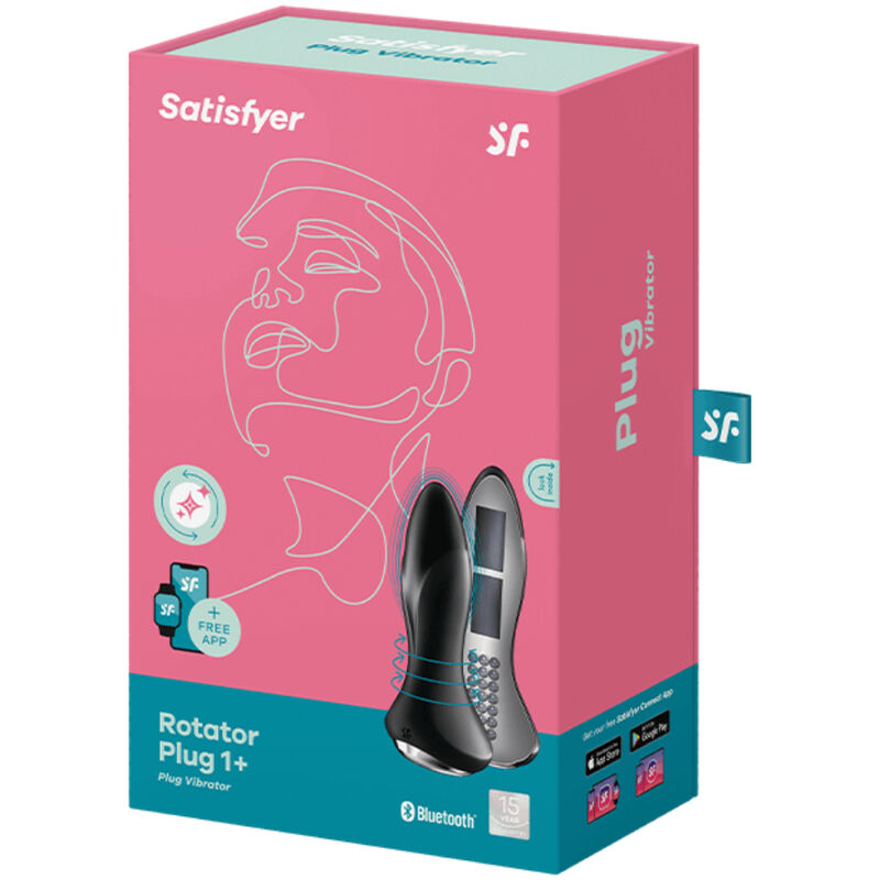 Satisfyer Rotator Plug 1 Más Plug Vibrador App Vermelho