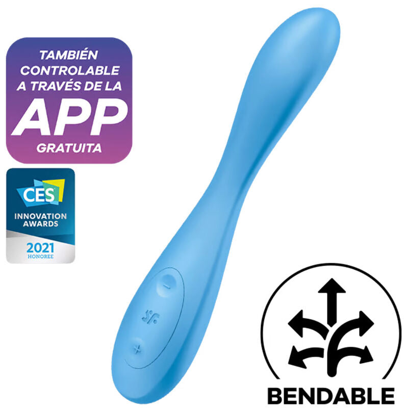 Satisfyer - Aplicativo Multivibrador G-Spot Flex 4+ Azul