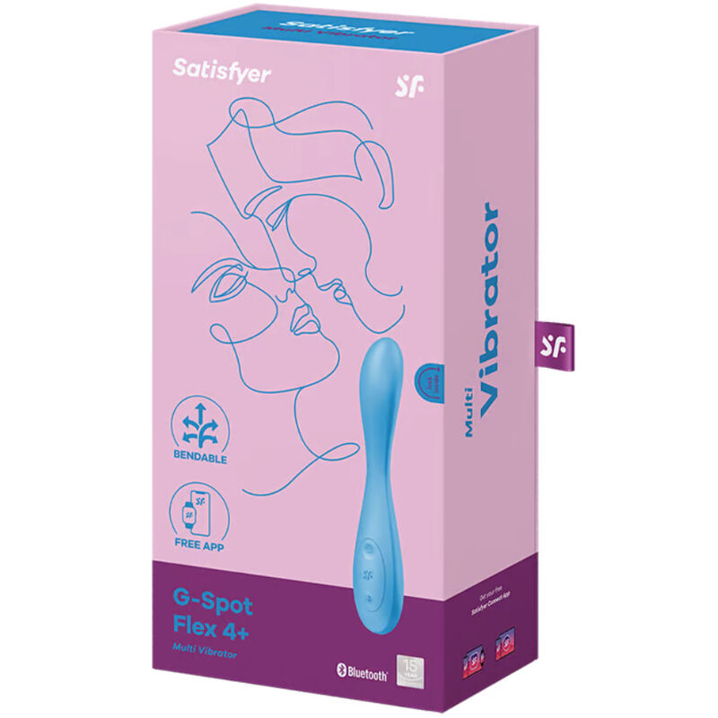 Satisfyer - Aplicativo Multivibrador G-Spot Flex 4+ Azul