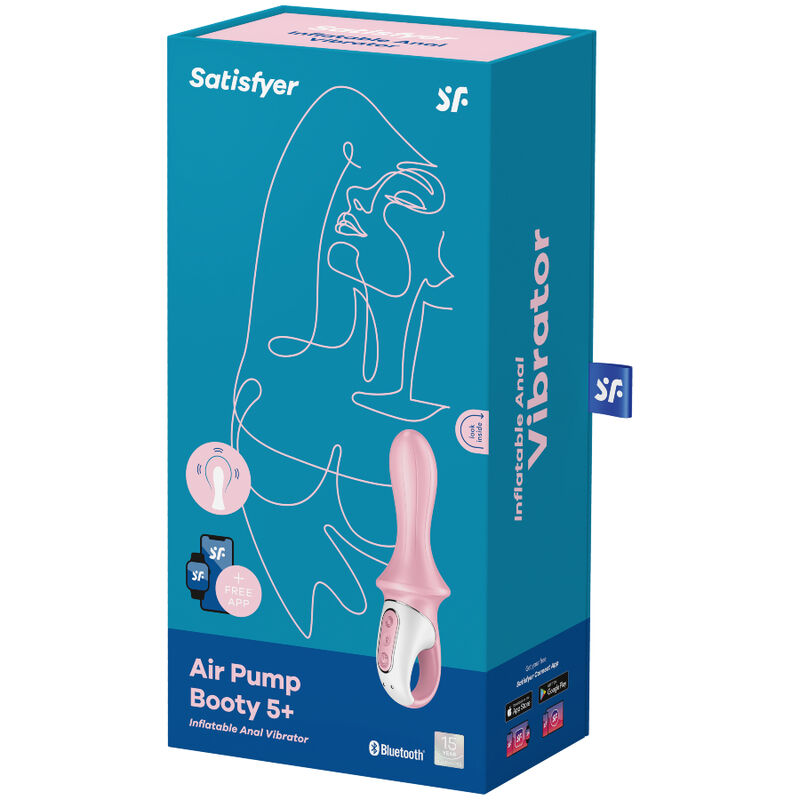 Satisfyer - Air Pump Booty 5+ Vibrador Anal Inflvel Rosa