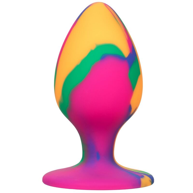 Tapón anal grande atrevido con efecto tie-dye