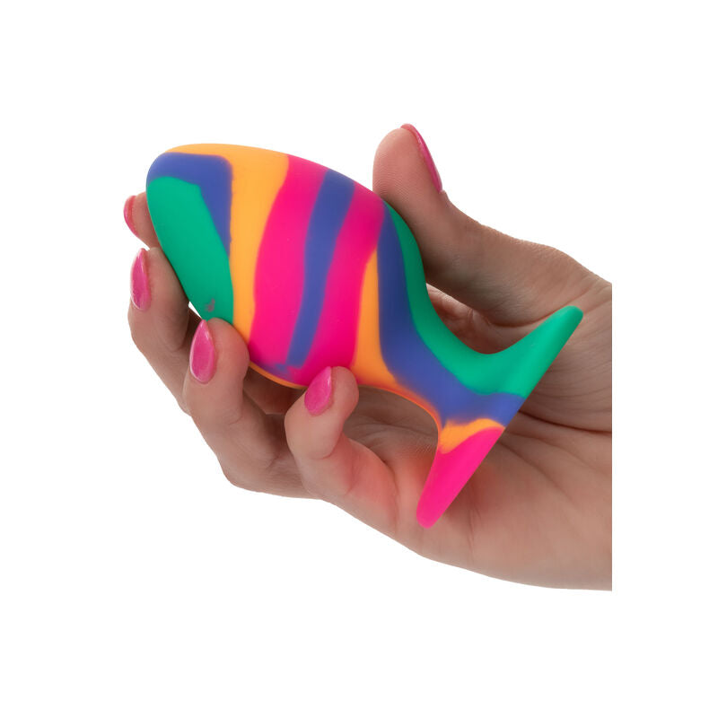 Tapón anal grande atrevido con efecto tie-dye