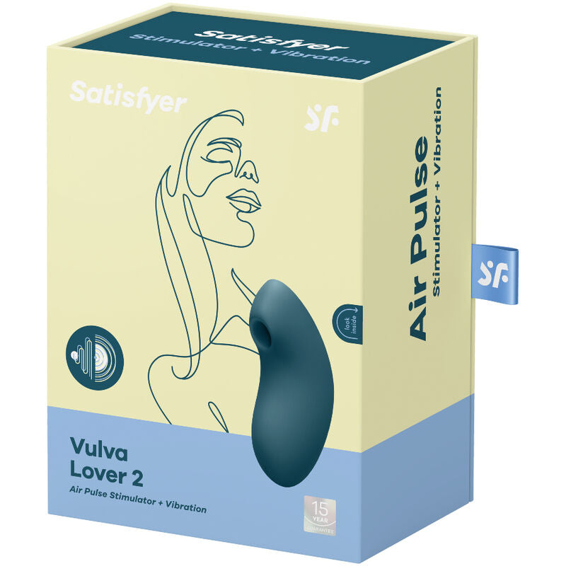 SATISFYER - ESTIMULADOR E VIBRADOR DE PULSO DE AR VULVA LOVER 2 BRANCO