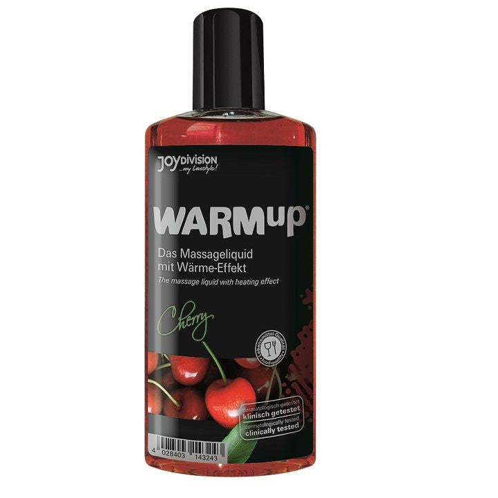 JOYDIVISION WARMUP - ÓLEO DE MASSAGEM EFEITO CALOR CEREJA 150 ML - Sex Shop Sexy