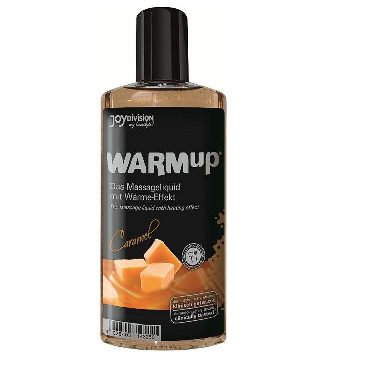 JOYDIVISION WARMUP - ÓLEO DE MASSAGEM EFEITO CALOR CARAMELO 150 ML - Sex Shop Sexy