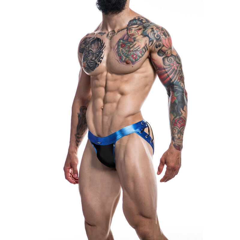 CUT4MEN - SUSPENSORIO DESIRE COURO AZUL S